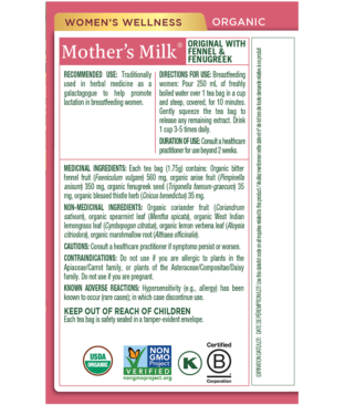 Organic Mother’s Milk® Tea Ingredients & Info