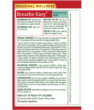 Breathe Easy® Tea Ingredients & Info